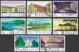 St Lucia. 1970 Definitives. 8 Used Values To 35c. SG 276etc M3163 - Ste Lucie (...-1978)