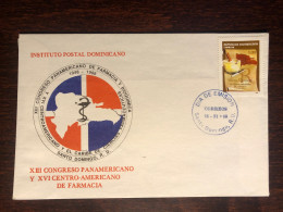 DOMINICAN FDC COVER 1988 YEAR PHARMACY PHARMACOLOGY PHARMACEUTICAL HEALTH MEDICINE STAMPS - Dominican Republic