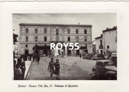 Molise-campobasso-larino Piazza Vittorio Emanuele II Palazzo Di Giustizia Veduta Animatissima Anni 40 50 - Autres & Non Classés