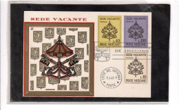 TEM19980 - VATICANO  15.6.1963/ MAX.CARD  SASSONE 362/364  "  SEDE VACANTE " - Maximumkarten (MC)