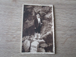 CPA PHOTO 64 EAUX BONNES PETIT GARCON COSTUME EXCURSION CANNE - Eaux Bonnes