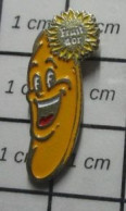 912D Pin's Pins / Beau Et Rare : THEME : ALIMENTATION / MARGARINE FRUIT D'OR PETIT PAIN ORANGE - Lebensmittel