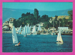 310208 / Bulgaria - Nessebar - The Bay Sport Regatta Sailing , Voile , Segeln , Old House  Ship Boat 1983 PC Bulgarie - Zeilen