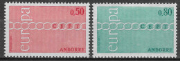 ANDORRE FRANCAIS N°212/213* (europa 1971) - COTE 50.00 € - 1971