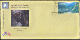 Endangered Grizzled Squirrel, National Animals Of Sri Lanka, India 2011 Special Cover - Nager