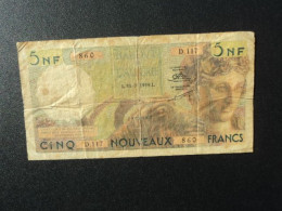 ALGÉRIE : COLONIE FRANÇAISE : 5 NOUVEAUX FRANCS  31-7-1959  MetK 56a, / P 118a    B+ - Algerien