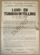 WOII - Affiche - 1945 - Land- En Tuinbouwtelling (P393) - Affiches