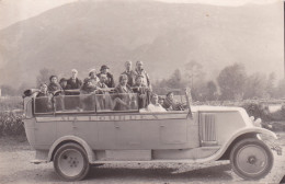 CPA Carte Photo AUTO BUS Autobus De LOURDES - Autocar Car Haute Pyrénées France (65) - Autobús & Autocar