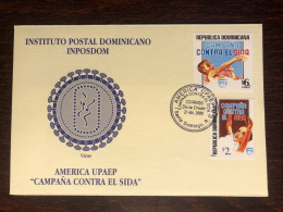 DOMINICAN FDC COVER 2000 YEAR AIDS SIDA HEALTH MEDICINE STAMPS - Dominicaine (République)