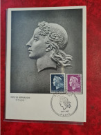 FDC 1967 MAXI   PARIS  MARIANNE DE CHEFFER TETE DE REPUBLIQUE ETUDE - Non Classés