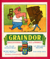 BUVARDS (Réf : BUV 016) (les Déménageurs) GRAINDOR BISCOTTERIE DE L'ILE DE FRANCE MITRY-MORY (S&M) LA PLUS DIGESTIBLE - Biscottes