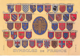 CPSM SYMBOLES DE FRANCE LES ECUS Ou BLASONS - REGIONS HERALDIQUE - Editeur R. LOUIS - Maps