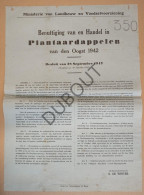 WOII - Affiche - 1942 - Benuttiging Van En Handel In Plantaardappelen (P389) - Posters
