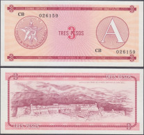 CUBA - 3 Pesos ND (1985) Serie A P# FX2 Foreign Exchange Certificate America Banknote - Edelweiss Coins - Cuba