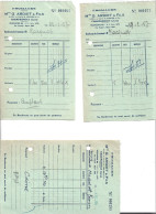 3 Facturettes 1954-57 / 39 CHAMPAGNOLE / Fromages ARDIET - Food