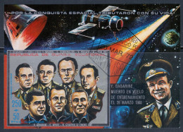 Equatorial Guinea 1972 Mi# Block 52 Used - American And Russian Astronaut Memorial / Space - Africa