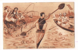 Delcampe - PECHE - AVIRON - FEMMES DANS UNE BARQUE - éditée Par POTAGE  MAGGI - - Rudersport