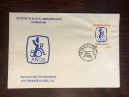 DOMINICAN FDC COVER 2013 YEAR DISABLED PEOPLE REHABILITATION HEALTH MEDICINE STAMPS - Repubblica Domenicana