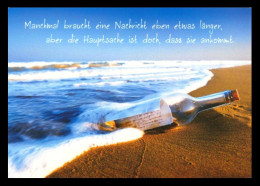 Bund / Germany: Ansichtskarte [AK] 'Flaschenpost Am Strand' / Postcard 'Message In A Bottle [MIB] – Beach' Gebraucht - Poste & Postini