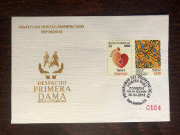 DOMINICAN FDC COVER 2015 YEAR NEONATAL CARE DISABLED PEOPLE HEALTH MEDICINE STAMPS - República Dominicana