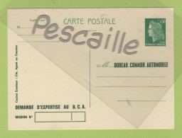 CARTE POSTALE DEMANDE D'EXPERTISE AU BUREAU COMMUN AUTOMOBILE - ENTIER POSTAL - Kaartbrieven