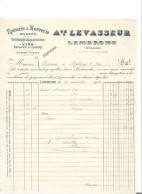 Facture 1904 / 88 LAMARCHE / Epicerie Mercerie Vins LEVASSEUR - 1900 – 1949