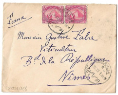 (C04) - COVER WITH 5M. X2 STAMPS ISMAILIA / * => FRANCE 1913 - 1866-1914 Khédivat D'Égypte