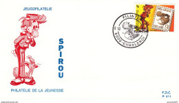 BELGIUM 1988 YOUNG PHILATELISTS SPIROU COMICS OFFICIAL FDC RARE - Comics