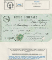 TP 30 S//Reçu De 12,00 Frs établi à BXL Dépôt BXL (LUX) 31/1/1880 > Encaissement à Gerpinnes Obl. 1/2/1880 - Posta Rurale
