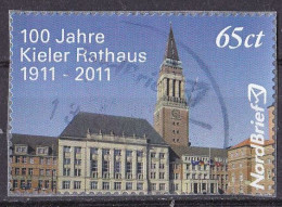 BRD Privatpost Nord Brief (65) 100 Jahre Kieler Rathaus O/used (A4-31) - Privatpost