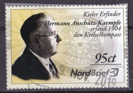 BRD Privatpost Nord Brief (95) Hermann-Anschütz-Kaempfe O/used (A4-31) - Privatpost