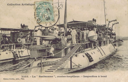 " La Sarbacane" - Contre-torpilleur - Inspection à Bord - Guerra
