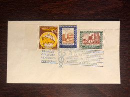 DOMINICAN FDC COVER 1950 YEAR HEALTH CONFERENCE HEALTH MEDICINE STAMPS - Dominicaanse Republiek