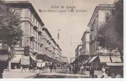 A950 SALUTI DA SPEZIA CORSO CAVOUR ANGOLO VIALE GARIBALDI - La Spezia