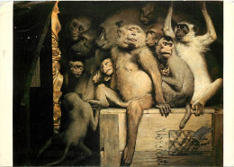 Animaux - Singes - Art Peinture De Gabriel Von Max - CPM - Voir Scans Recto-Verso - Scimmie