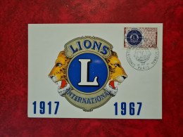 FDC 1967 MAXI  PARIS CINQUANTENAIRE LIONS INTERNATIONAL - Ohne Zuordnung