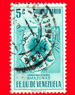 VENEZUELA - Usato - 1953 - Stemma Dello Stato Di Amazonas - Arms - 5 - P. Aerea - Venezuela