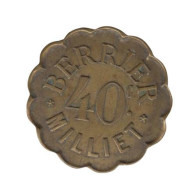 LYON - B14.01 - Monnaie De Nécessité - 40 Centimes - Berrier Milliet - Monetary / Of Necessity