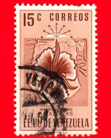 VENEZUELA - Usato - 1953 - Stemma Dello Stato Di Amazonas - Arms - 15 - Venezuela