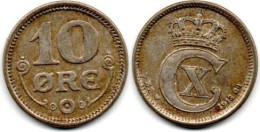 MA //  33060  //   Danemark  -  10 Ore 1918      --   TTB - Denmark