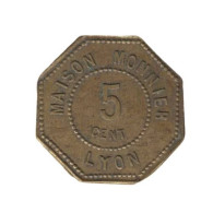 LYON - M02.01 - Monnaie De Nécessité - 5 Centimes - Maison Monnier - Notgeld