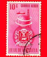 VENEZUELA - Usato - 1951 - Stemma Dello Stato Di Anzoategui - Arms - 10 - P. Aerea - Venezuela