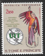 St. Thomas & Prince – 1965 UIT Centenary Minst Stamp - St. Thomas & Prince