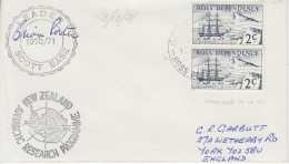 Ross Dependency 1971 Ca Leader Scott Base + Signature Ca Scott Base 12 OCT 1971 (SO216) - Lettres & Documents