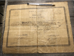 Brevet De Matelot Infirmier + Certificat De Bonne Conduite Edmond Favier 1903-1907 - Boten
