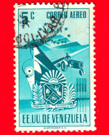 VENEZUELA - Usato - 1952 - Stemma Dello Stato Di Aragua - Arms - 5 - P. Aerea - Venezuela