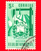 VENEZUELA - Usato - 1952 - Stemma Dello Stato Di Bolivar - Arms - 5 - Venezuela