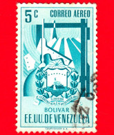 VENEZUELA - Usato - 1952 - Stemma Dello Stato Di Bolivar - Arms - 5 - P. Aerea - Venezuela