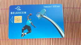 Phonecard Sport Basketbll Belgium 500 BEF  Low Issue  Used Rare - Mit Chip