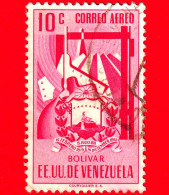 VENEZUELA - Usato - 1952 - Stemma Dello Stato Di Bolivar - Arms - 10 - P. Aerea - Venezuela